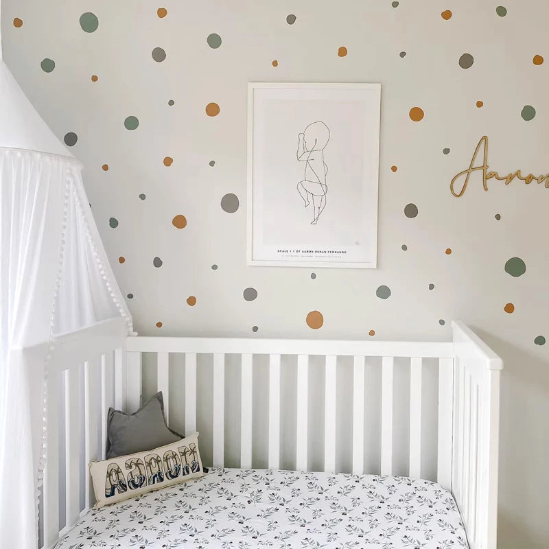 Colorful Pastel Dot Wall Stickers – Easy Peel & Stick Decals for Baby’s Nursery, Kids’ Rooms & DIY Decor
