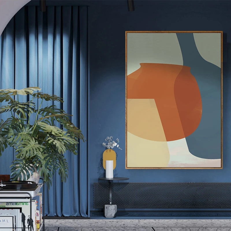 Colorful Soft Hues Abstract Still Life Wall Art Fine Art Canvas Prints Pictures For Modern Apartment Living Room Dining Room Contemporary Home Decor