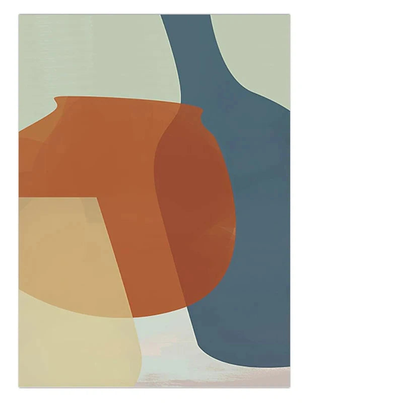 Colorful Soft Hues Abstract Still Life Wall Art Fine Art Canvas Prints Pictures For Modern Apartment Living Room Dining Room Contemporary Home Decor