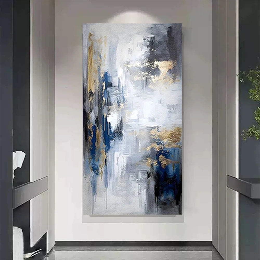 Abstract painting in a modern interior setting