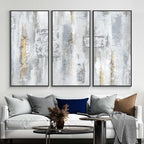 Contemporary Shades Of Gray Abstract Wall Art Fine Art Canvas Prints Vertical Format Pictures For Modern Apartment Living Room Bedroom Art Decor
