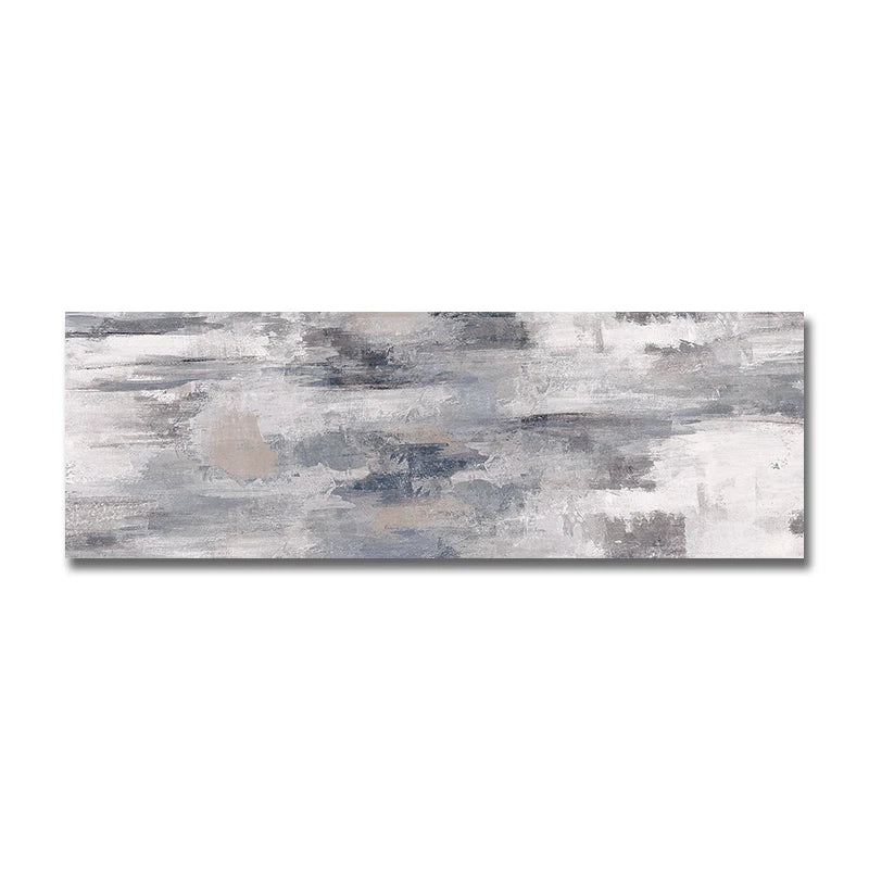 Abstract art piece with a mix of gray, white, and beige colors on a white background