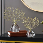 Creative Wealth Tree Metal Sculpture — Modern Home Decor Ornament For Living Room, Bookcase Styling, Office Desk Accessories, And Marble Coral‑Inspired Decorative Art Pieces