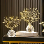 Creative Wealth Tree Metal Sculpture — Modern Home Decor Ornament For Living Room, Bookcase Styling, Office Desk Accessories, And Marble Coral‑Inspired Decorative Art Pieces