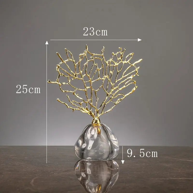 Creative Wealth Tree Metal Sculpture — Modern Home Decor Ornament For Living Room, Bookcase Styling, Office Desk Accessories, And Marble Coral‑Inspired Decorative Art Pieces