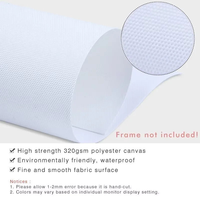 Cute Cartoon Jungle Animal Nursery Wall Art Fine Art Canvas Prints for Kids Room, Baby Bedroom or Playroom Decor