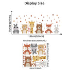 Cute Giraffe Hippo & Woodland Animals Wall Decals – Peel & Stick Wall Stickers for Nursery, Kids’ Room & Kindergarten Decor