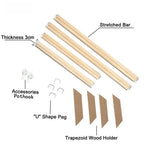 DIY Gallery Mount Picture Framing Kit Wooden Stretcher Bars Pine Wood Picture Frame For Framing Canvas Prints 180x90cm, 200x100cm etc