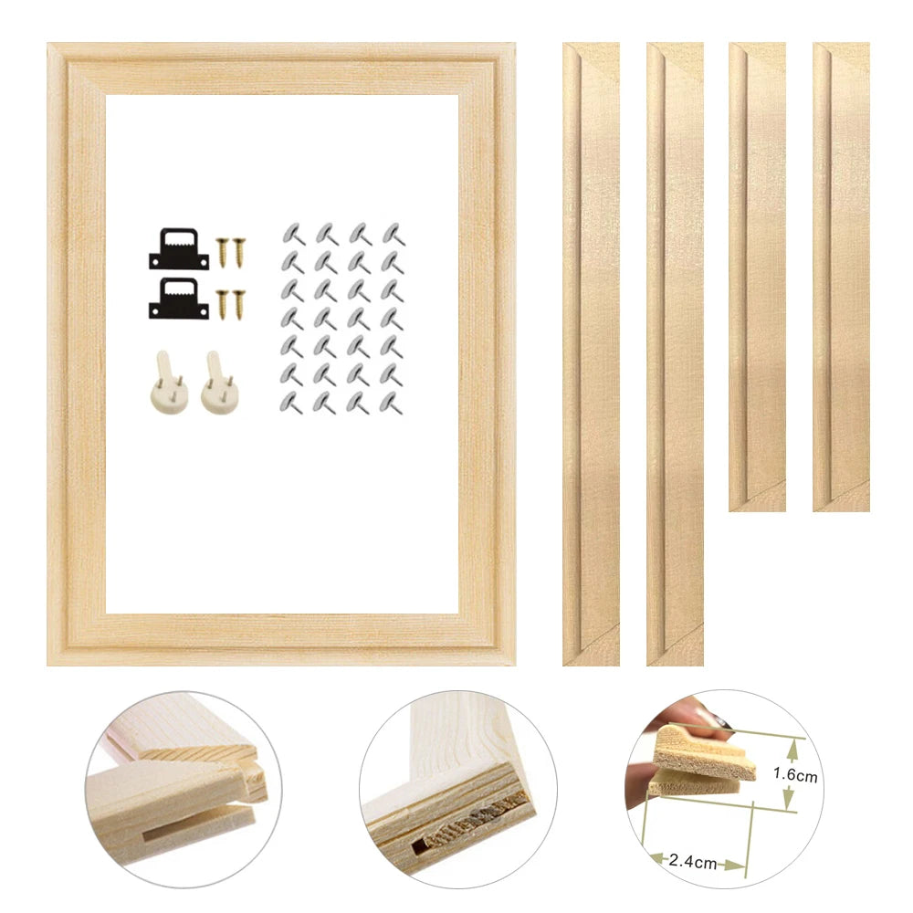 DIY Picture Framing Kit Solid Wood Frames For 30x40 40x50 50x70 60x90cm Canvas Prints Stretcher Bars For Framing Canvas Prints