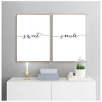 Daily Inspiration Words Wall Art Fine Art Canvas Prints Love Smile Sweet Dreams Quotations Posters Black White Pictures For Living Room Bedroom Art Decor 2025