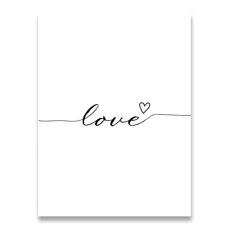 Daily Inspiration Words Wall Art Fine Art Canvas Prints Love Smile Sweet Dreams Quotations Posters Black White Pictures For Living Room Bedroom Art Decor 2025