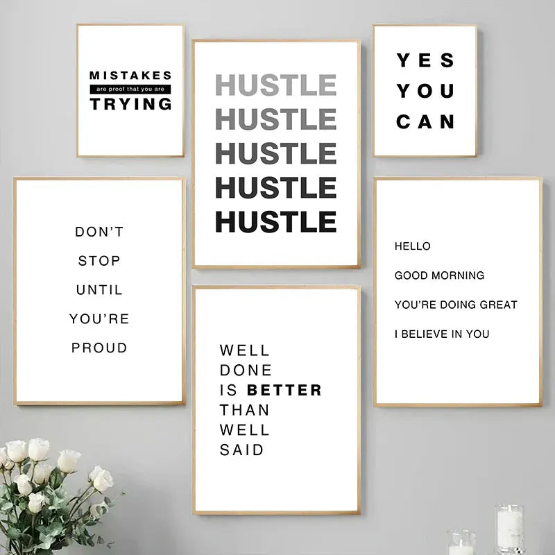 Daily Motivation Inspirational Quotations Posters Wall Art Fine Art Canvas Prints Simple Quotes Pictures For Bedroom Study Room Home Office Decor