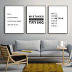 Daily Motivation Inspirational Quotations Posters Wall Art Fine Art Canvas Prints Simple Quotes Pictures For Bedroom Study Room Home Office Decor