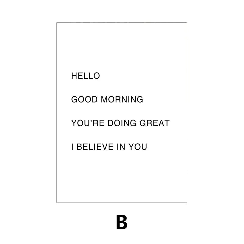 Daily Motivation Inspirational Quotations Posters Wall Art Fine Art Canvas Prints Simple Quotes Pictures For Bedroom Study Room Home Office Decor