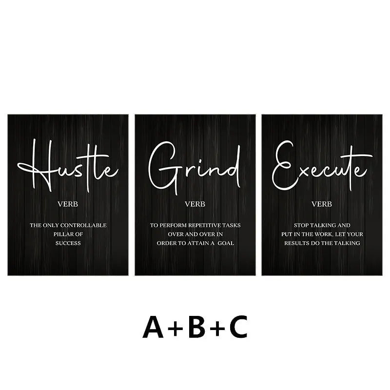 Three black panels with white text definitions on a white background