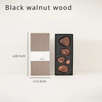 Dark Wooden Zen Balancing Stones Smooth Sculptural Abstract Decor Piece - Modern Accent For Minimalist Living Rooms and Contemporary Interiors