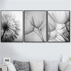 Delicate Dandelions Inspirational Black White Wall Art Fine Art Canvas Prints Lifestyle Pictures Of Calm For Modern Apartment Living Room Bedroom Art Decor 2025
