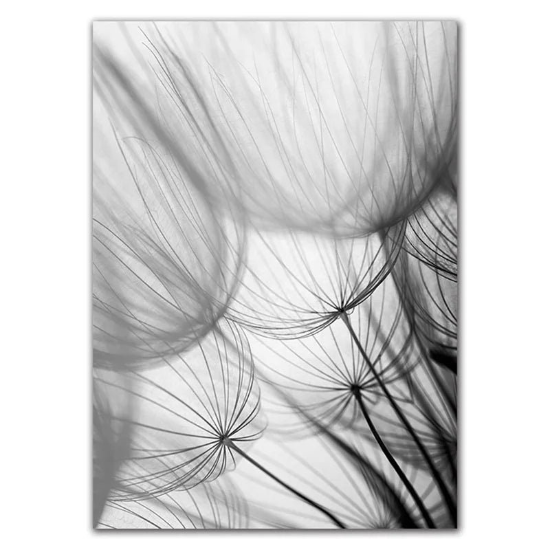 Delicate Dandelions Inspirational Black White Wall Art Fine Art Canvas Prints Lifestyle Pictures Of Calm For Modern Apartment Living Room Bedroom Art Decor 2025