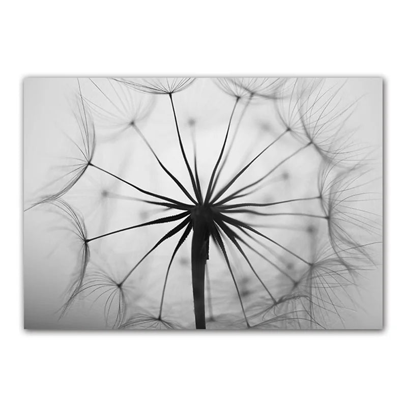 Delicate Dandelions Inspirational Black White Wall Art Fine Art Canvas Prints Lifestyle Pictures Of Calm For Modern Apartment Living Room Bedroom Art Decor 2025