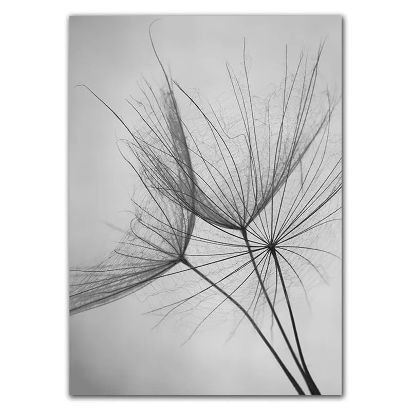 Delicate Dandelions Inspirational Black White Wall Art Fine Art Canvas Prints Lifestyle Pictures Of Calm For Modern Apartment Living Room Bedroom Art Decor 2025