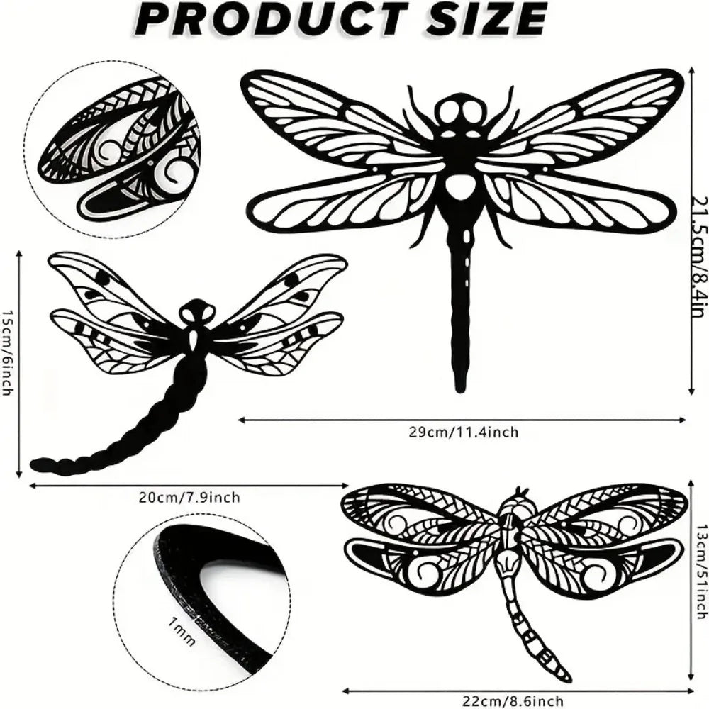 Dragonflies Iron Art Wall Art 3D Metal Sculptured Wall Decoration For Living Room Dining Room Creative Nordic Home Decor 2025