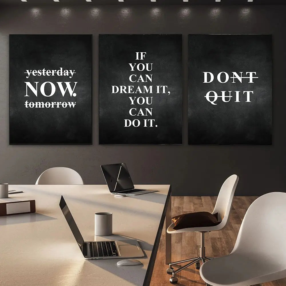 Dream It Do It Motivational Quotes Posters Wall Art Fine Art Canvas Prints Daily Mantra Quotations Wall Decor For Living Room Bedroom Home Office Decor