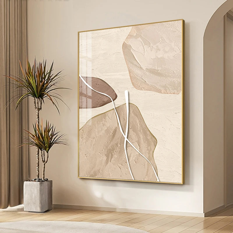 Earthy Tones Nordic Zen Stones Wall Art Fine Art Canvas Prints Pictures For Modern Apartment Living Room Bedroom Art For Contemporary Interiors 2025