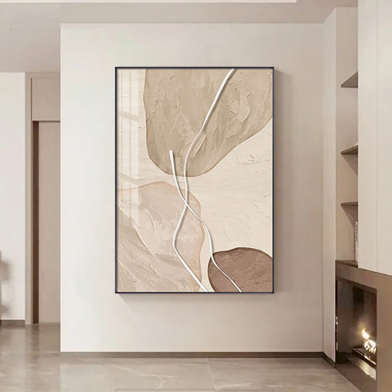 Earthy Tones Nordic Zen Stones Wall Art Fine Art Canvas Prints Pictures For Modern Apartment Living Room Bedroom Art For Contemporary Interiors 2025