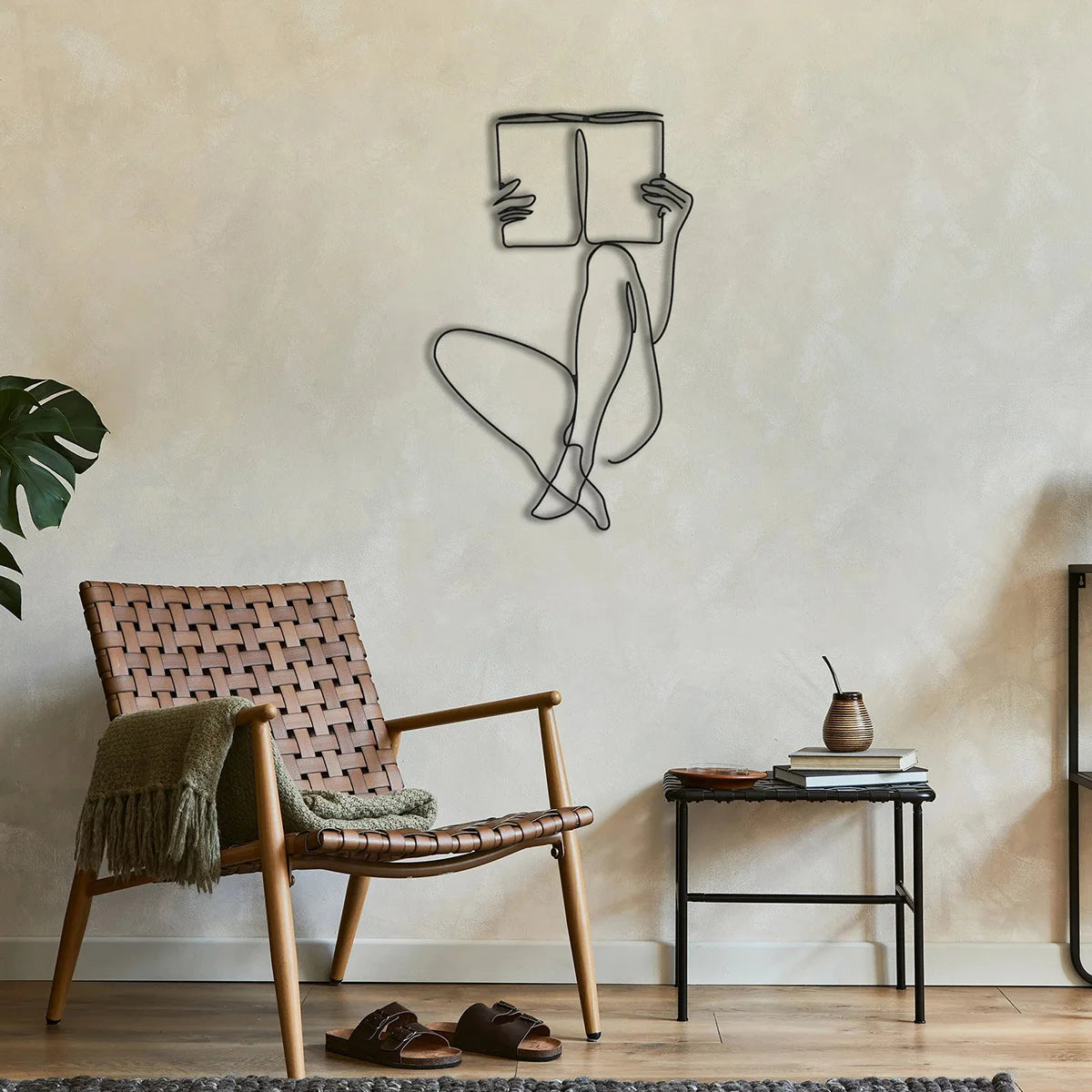 Elegant Lady Line Art Black Metal Wall Art 3d Iron Crafted Wall Mounted Decoration For Bedroom Living Room Boutique Salon Art Decor