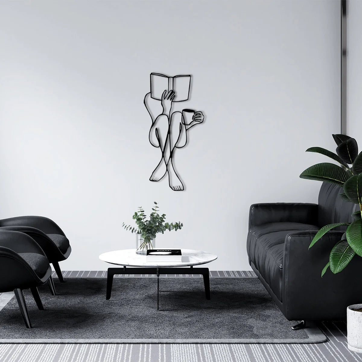 Elegant Lady Line Art Black Metal Wall Art 3d Iron Crafted Wall Mounted Decoration For Bedroom Living Room Boutique Salon Art Decor