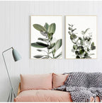 Every New Day Eucalyptus Green Leaves Wall Art Fine Art Canvas Prints Inspirational Quotes Posters Pictures For Living Room Home Office Art Decor