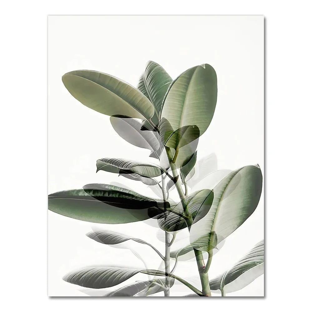 Every New Day Eucalyptus Green Leaves Wall Art Fine Art Canvas Prints Inspirational Quotes Posters Pictures For Living Room Home Office Art Decor