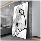 Exotic Floral Minimalist Black White Wall Art Fine Art Canvas Prints Modern Botanical Pictures For Living Dining Room Home Office Decor