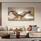 Extra Large Abstract Flowing Waveforms Wall Art Fine Art Canvas Print Picture For Living Room Above The Sofa