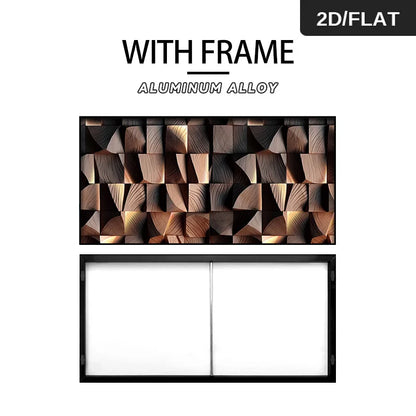 Aluminum alloy frame with geometric pattern design on a white background