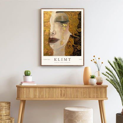 Famous Paintings Gustav Klimt Golden Tears Poster Wall Art Fine Art Canvas Giclee Print Picture For Bedroom Living Room Salon Art Decor