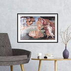 Famous Paintings - Birth Of Venus Botticelli Renaissance Classics Wall Art Fine Art Canvas Prints Pictures For Living Room Contemporary Bedroom Art Decor