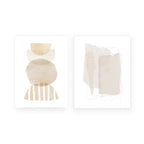 * Featured Sale * Set of 2Pcs Minimalist Nordic Abstract Wall Art Fine Art Canvas Prints Simple Beige Gray Earthy Tones Pictures For Living Room Bedroom Art Decor