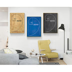 Fibonacci Spiral Artistic Geometry Wall Art Mathematical Golden Ratio Scientific Poster Black And White Fine Art Canvas For Home Office Classroom Wall Art