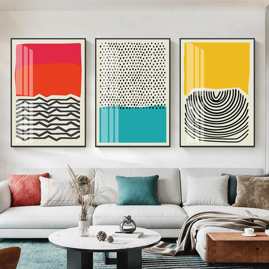 Fingerprint Abstract Wall Art Nordic Style Colorful Fine Art Canvas Prints Works Of Art For Office Living Room Modern Home Interior Decor