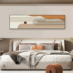 Geometric Curved Lines Earthy Tones Wall Art Fine Art Canvas Prints Modern Wide Format Pictures For Living Room Above The Sofa Art For Above The Bed