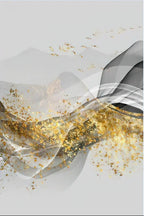 Golden Flowing Mountain Landscape Wall Art Fine Art Canvas Prints Pictures For Living Room Dining Room Auspicious Art For Contemporary Interiors 2025 0