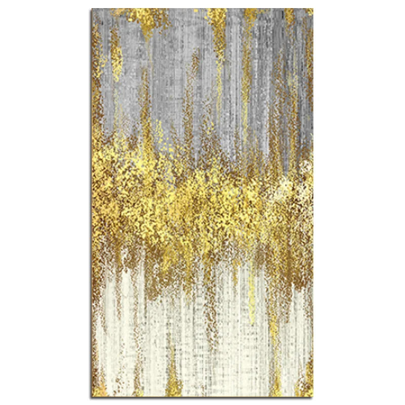 Golden Rain Abstract Auspicious Wall Art Fine Art Canvas Prints Vertical Format Pictures For Living Room Foyer Entranceway Corridor Wall Decor 2025