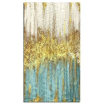 Golden Rain Abstract Auspicious Wall Art Fine Art Canvas Prints Vertical Format Pictures For Living Room Foyer Entranceway Corridor Wall Decor 2025