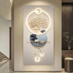 Golden Tree Of Life Auspicious Abstract Wall Art Fine Art Canvas Prints Pictures For Living Room Dining Room Kitchen Light Luxury Foyer Art Decor