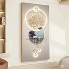 Golden Tree Of Life Auspicious Abstract Wall Art Fine Art Canvas Prints Pictures For Living Room Dining Room Kitchen Light Luxury Foyer Art Decor