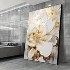 Decorative floral painting in a modern interior setting