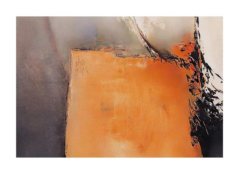 Gray Orange Industrial Abstract Wall Art Fine Art Canvas Prints Pictures For Urban Apartment Living Room Dining Room Home Office Art Decor