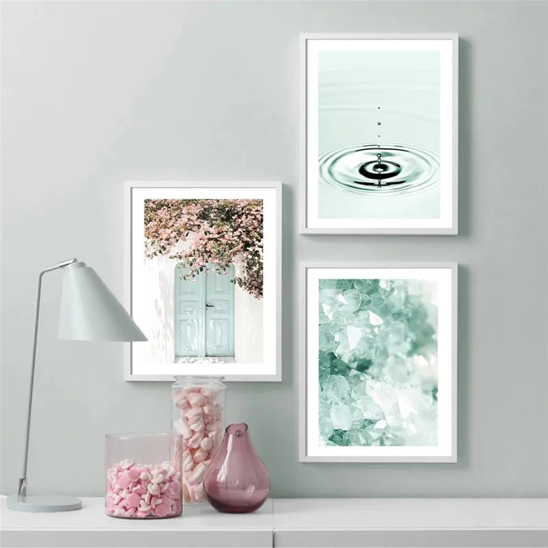 Greek Island Landscape Gallery Wall Art Fine Art Prints Pictures Of Santorini Posters For Living Room Bedroom Simple Decor For Modern Living