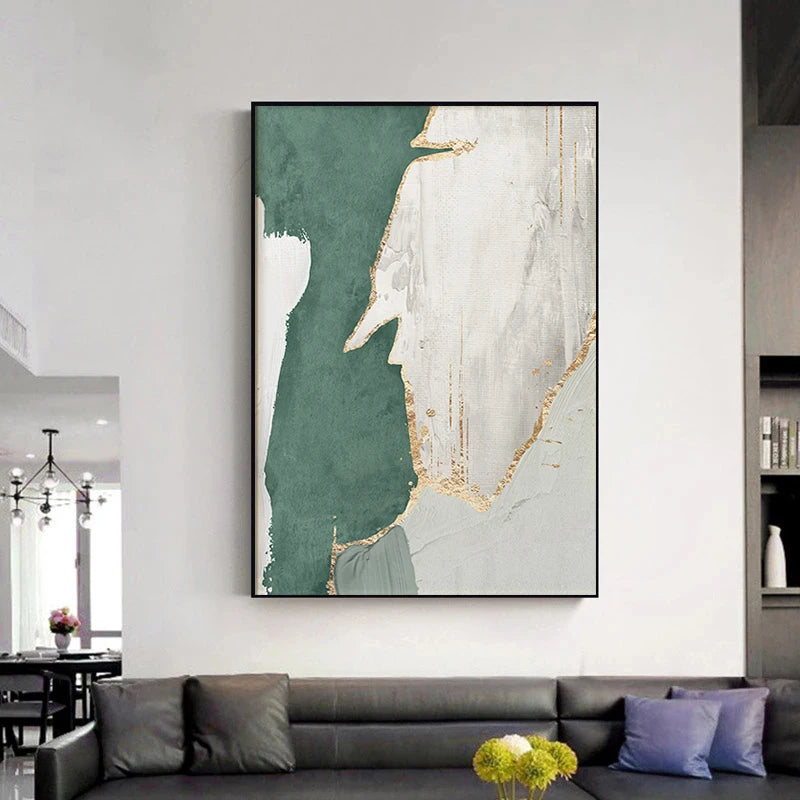 Green Brown Nordic Abstract Geomorphic Flow Wall Art Fine Art Canvas Prints Pictures For Modern Apartment Living Room Home Office Art Decor 2025